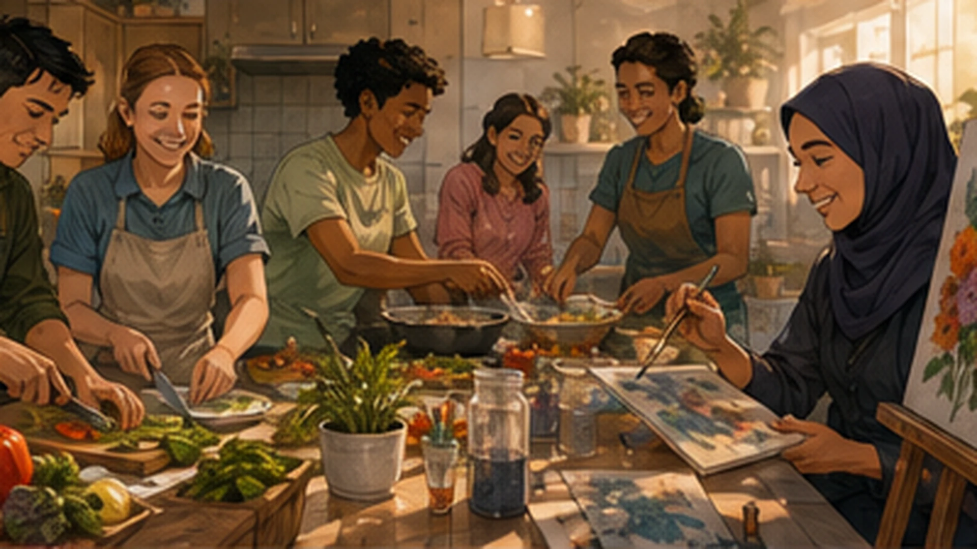 Activities, nutrition and wellbeing illustrated